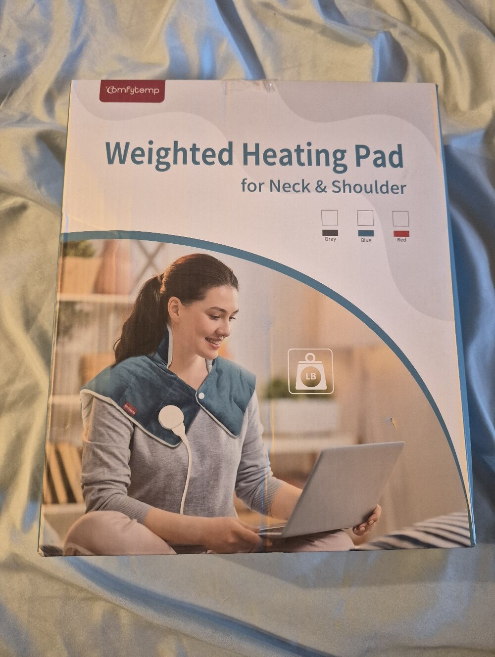 Weighted Heated Neck & Shoulder Wrap - Red - Picture 2 of 2
